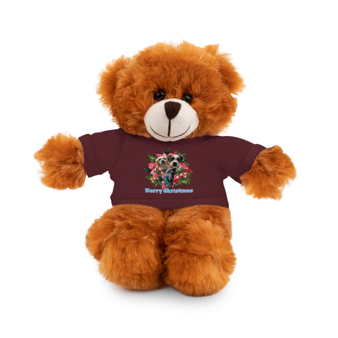 Custom Photo Festive Poinsettia Stuffed Animals with Tee